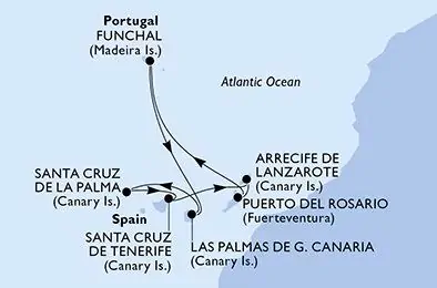 crociera canarie dicembre 2025 itinerario